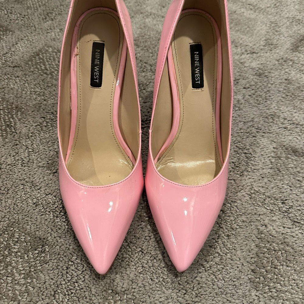 Nine West Glossy Pink Heels